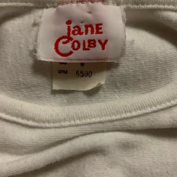 VINTAGE Jane Colby White 3/4 sleeve shirt - Picture 7 of 9